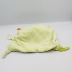 Doudou plat singe marron vert orange KIMBALOO