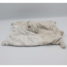 Doudou plat ours blanc beige étoiles Copinous KIMBALOO