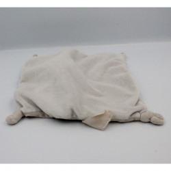 Doudou plat ours blanc beige étoiles Copinous KIMBALOO