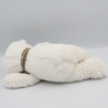 Doudou ours blanc bandanas beige NICOTOY