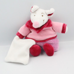 Doudou et compagnie souris rose mouchoir Graines de doudou