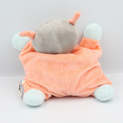 Doudou semi plat ours abeille papillon orange gris bleu NATTOU