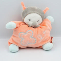 Doudou semi plat ours abeille papillon orange gris bleu NATTOU