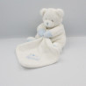 Doudou et compagnie ours J'aime mon doudou blanc bleu mouchoir
