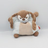 Doudou semi plat lapin beige marron bleu Emil et Rosy  NATTOU
