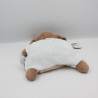 Doudou semi plat lapin beige marron bleu Emil et Rosy  NATTOU