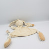 Doudou plat p'tit lapin beige Happy flower BABY NAT