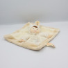 Doudou plat poupée garçon déguisé en lapin blanc beige NICOTOY