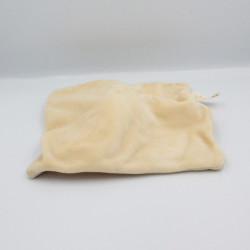 Doudou plat poupée garçon déguisé en lapin blanc beige NICOTOY