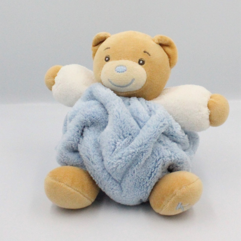 Doudou ours plume bleu blanc KALOO 20 cm