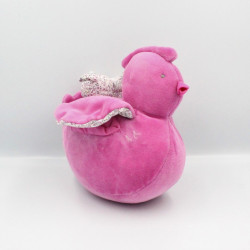 Doudou poule rose poussin JACADI