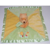 Doudou plat couverture rose satin Winnie l'ourson Disney