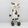 Doudou vache blanche marron MAXITA