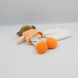 Doudou poupée fille orange Chipie mouchoir BABY NAT