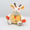 Doudou musical girafe vache blanc beige jaune orange DOUKIDOU