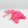 Doudou semi plat lapin rose TARTINE ET CHOCOLAT