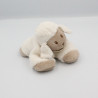Doudou mouton blanc beige foulard pois NATTOU