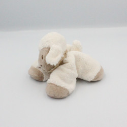 Doudou mouton blanc beige foulard pois NATTOU
