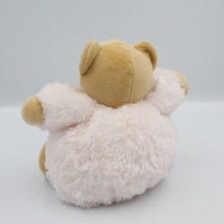 Doudou ours rose clair fourrure Fur KALOO 20 cm LOT DE 2