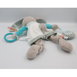Doudou et compagnie lapin blanc bleu rayé Puzzle anneau miroir