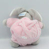 Doudou lapin plume gris rose KALOO