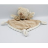 Doudou plat ours beige blanc TEX BABY
