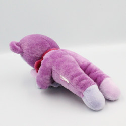 Doudou ours rose mauve poule POMMETTE LOT DE 2
