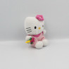 Doudou chat HELLO KITTY rose fleurs SANRIO LICENSE