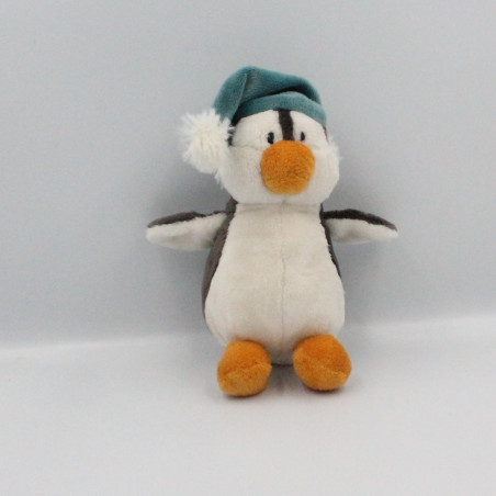 Doudou pingouin manchot bonnet bleu NICI