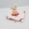 Doudou et compagnie plat lapin blanc rose fraise acidulés