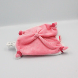 Doudou et compagnie plat lapin blanc rose fraise acidulés
