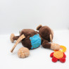 Doudou musical singe marron Basile LILLIPUTIENS