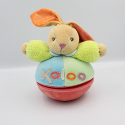 Doudou culbuto musical multicolore lapin KALOO