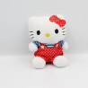 Doudou chat HELLO KITTY rouge bleu pois Sanrio License