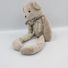 Doudou ours gris beige carreaux I2C KIABI BEBE