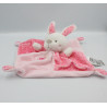 Doudou plat lapin rose pois oiseau MOTS D'ENFANTS