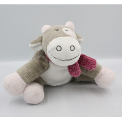 Doudou vache beige gris blanc rose Victoria et Lucie NOUKIE'S