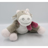 Doudou vache beige gris blanc rose Victoria et Lucie NOUKIE'S