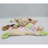 Doudou et compagnie plat lapin Lila beige rose mauve vert blanc