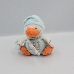 Doudou musical canard blanc bleu orange NATTOU