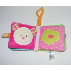 Livre d'éveil en tissu doudou lapin BABYSUN