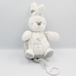 Doudou musical lapin blanc gris KIABI SIMBA TOYS