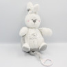 Doudou musical lapin blanc gris KIABI SIMBA TOYS