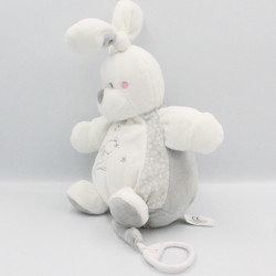 Doudou musical lapin blanc gris KIABI SIMBA TOYS