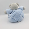Doudou ours plume gris bleu blanc KALOO