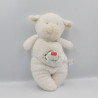 Doudou mouton blanc poche oiseau SERGENT MAJOR