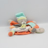Doudou et compagnie marionnette ours bleu orange gris vert Collector