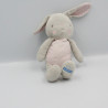 Doudou Lapin gris rose étoile KLORANE