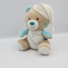 Doudou phosphorescent ours beige blanc bleu étoile SUCRE D'ORGE