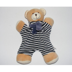 Doudou plat zébre rayè beige CMP CREDIT AGRICOLE